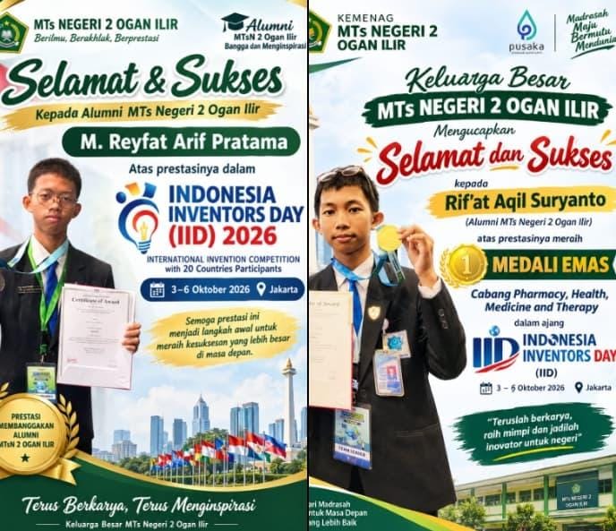  SELAMAT DAN SUKSES UNTUK ALUMNI MTsN 2 OGAN ILIR 